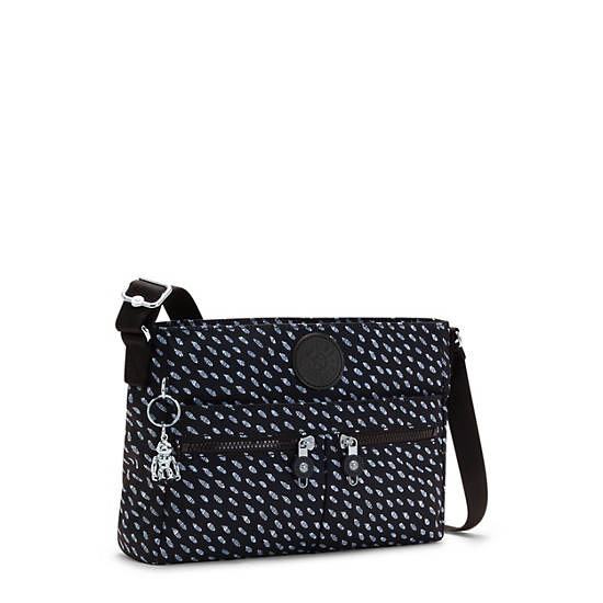 Kipling New Angie Printed Çapraz Askılı Çanta Siyah | TR 2014SG